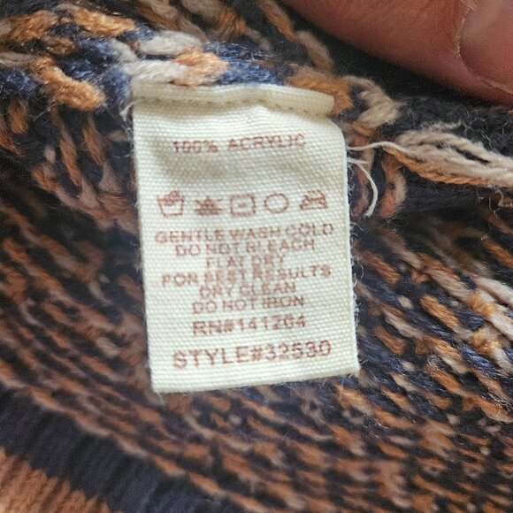 Hem & Thread Sweater size Small Blue Yellow - Picture 5 of 5